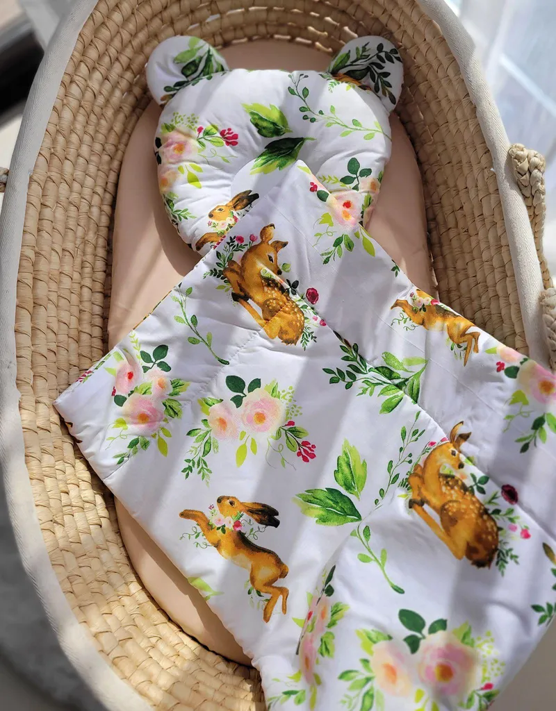 Couverture anti-froid et coussin anti-tête plate pour sommeil de bébé - 3