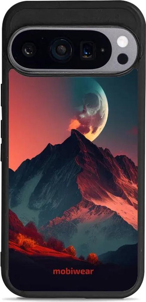 Handyhülle für Google Pixel 9, Mobiwear Glossy Case, Gebirgsdämmerung