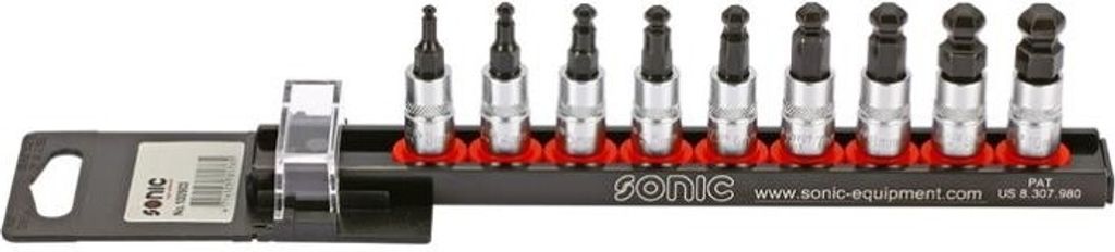 SONIC Steckschlüsselsatz 100903 Chrom-Vanadium-Stahl Aluminium