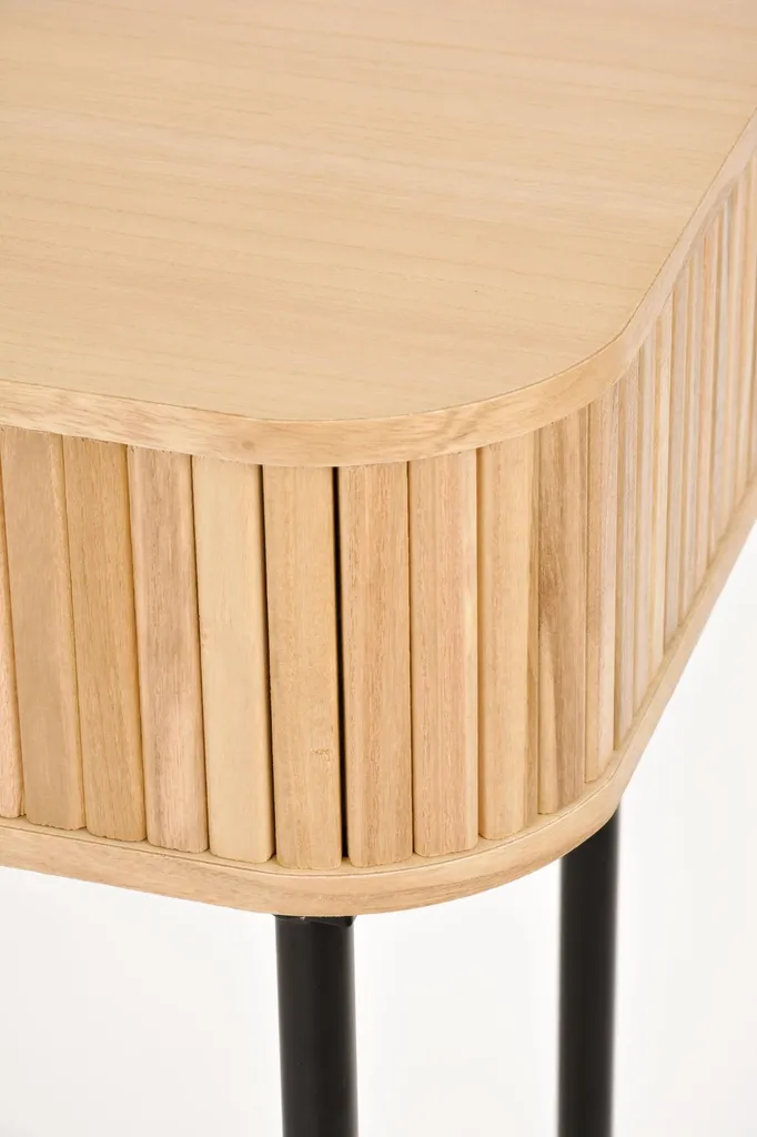 Console d'entrée 80cm Beige et Noir table d'appoint design moderne - 7