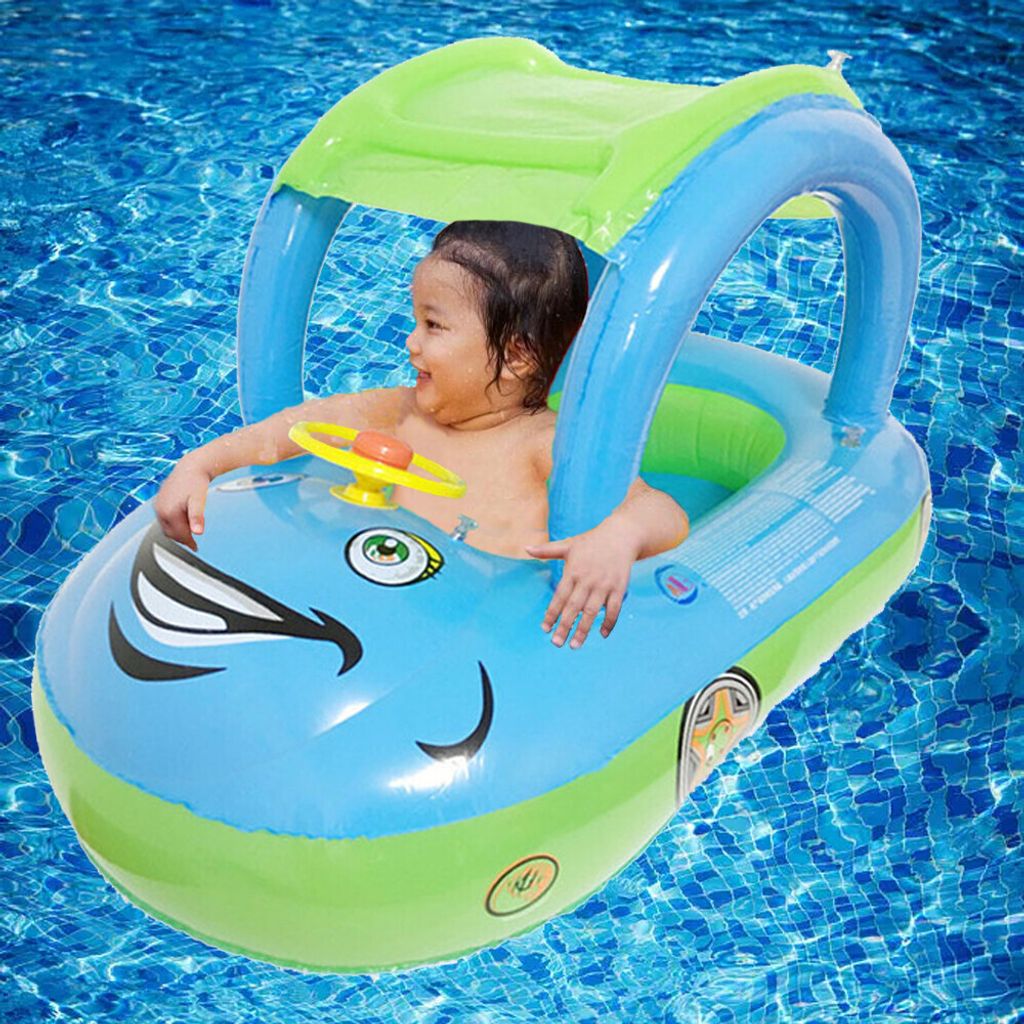 Aufblasbare Schwimmhilfen mit Sitz in Form eines schwimmenden Autos - Ideal für Babys und Kinder am Pool und Strand!