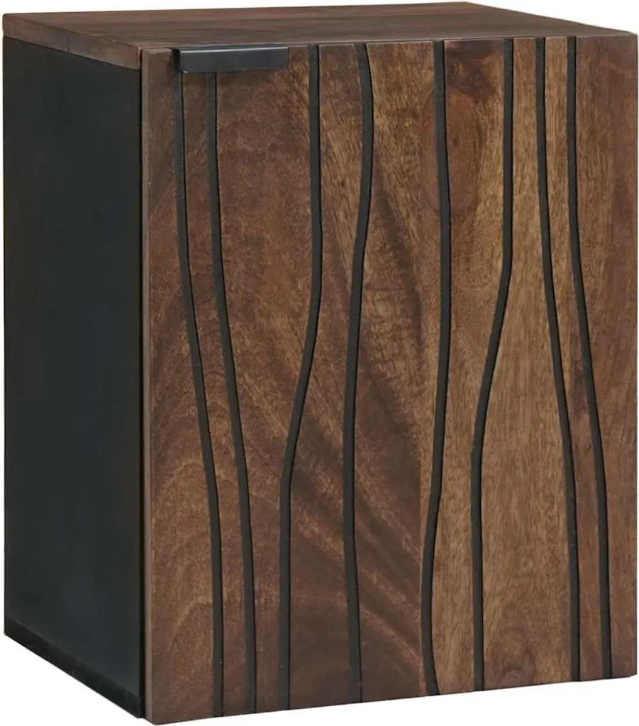 Mobiletto Elegante Marrone e Nero 38x33,5x48 cm | Hommie 9855844