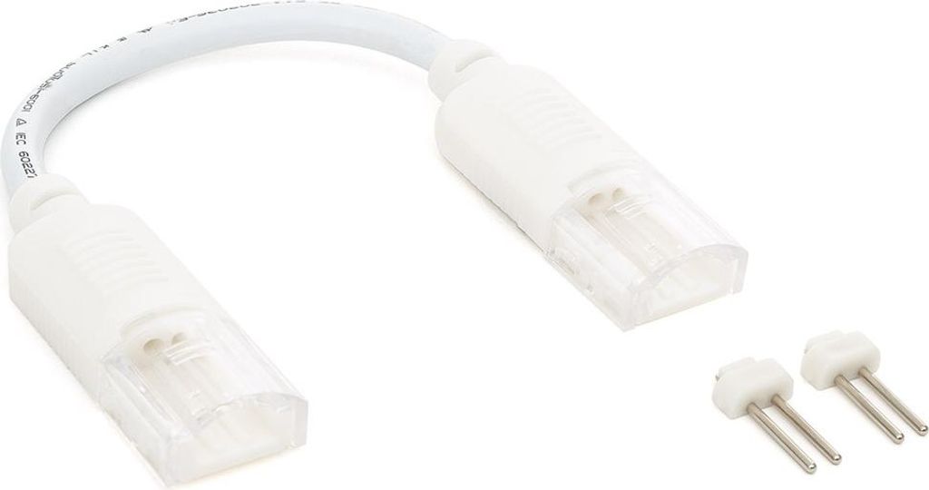 Verbinder Doppelt mit Kabel für LED-Streifen Selbstgleichrichtend 220V AC SMD IP65 Breite 12mm Einfarbig 12 mm
