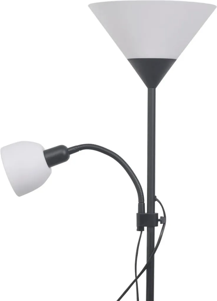 Lampadaire noir minimaliste haute performance avec éclairage modulable