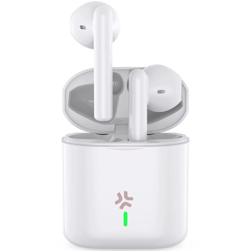 Écouteurs Bluetooth pour Sport et Bureau avec Micro Intégré Blanc