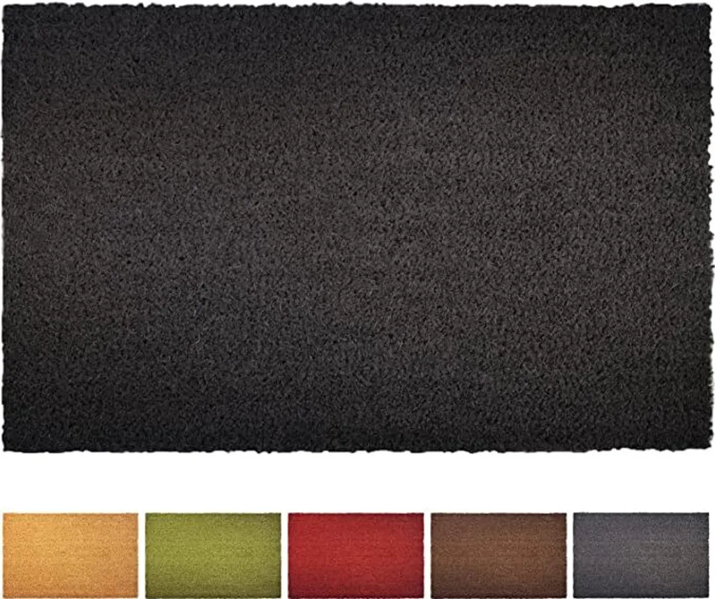 Tapis de coco noir 50x80 cm : fini les traces de boue dans la maison
