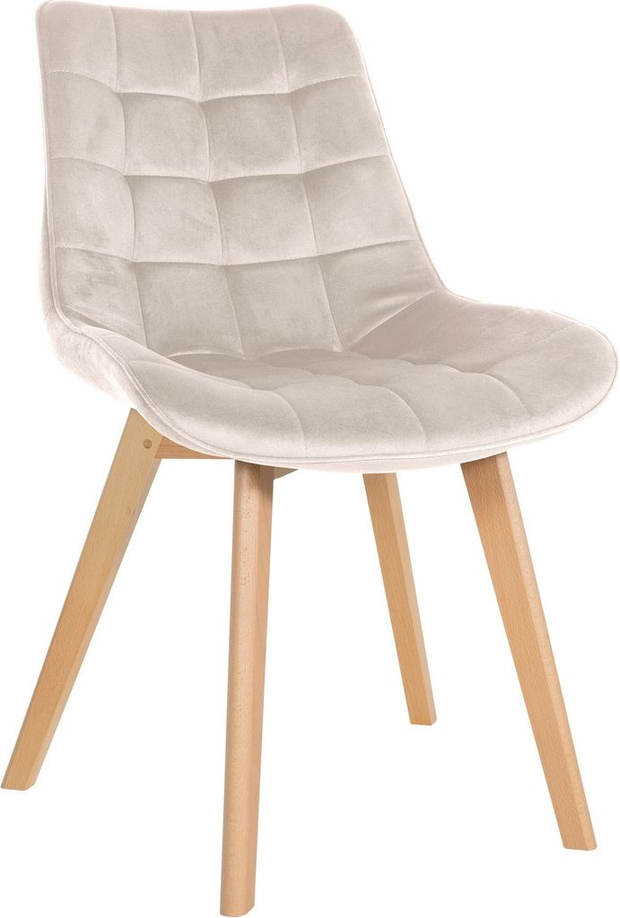 Stuhl HLO-CP134 Samt creme