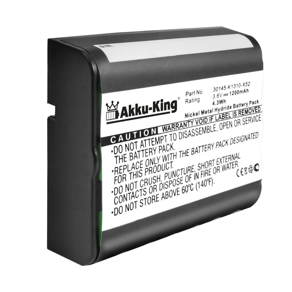 Akku-King 20108080, Akku, Siemens Gigaset 905, 920, 951, 952, G59X Siemens Megaset 940, 950, 960, S100, S42 Telekom Italia..., Schwarz, Nickel-Meta...