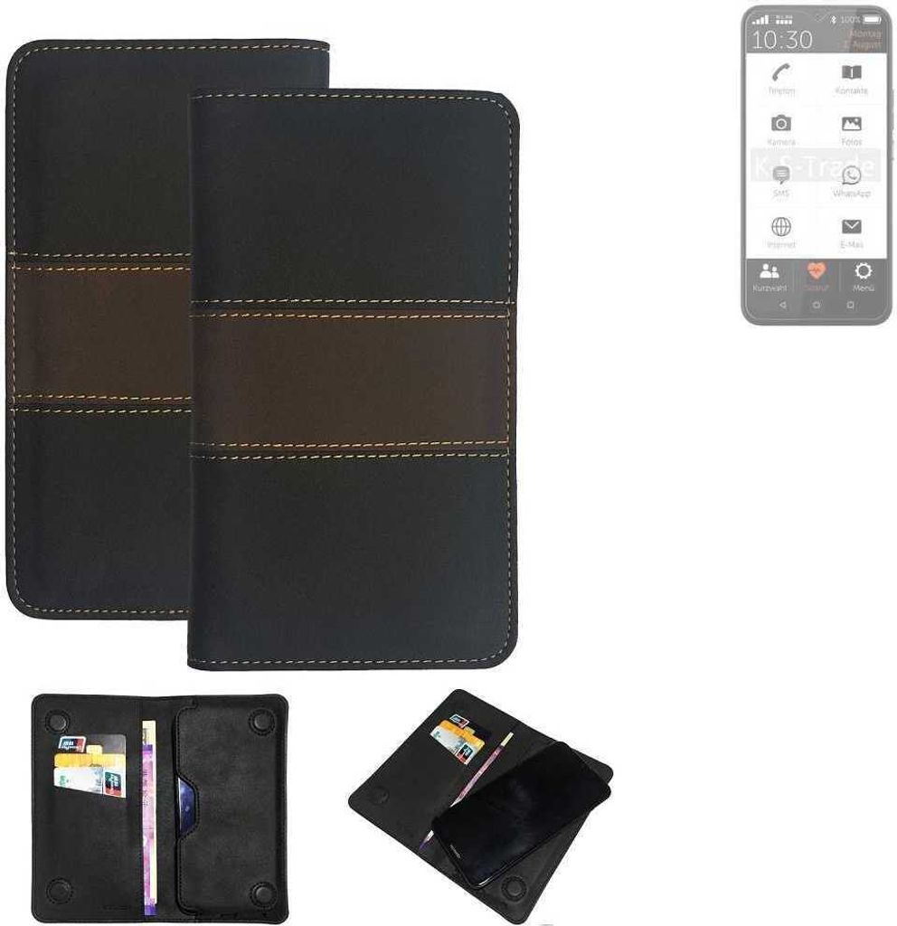 K-S-Trade Hülle Handyhülle kompatibel mit Gigaset GS5 Senior Schutzhülle Walletcase Bookstyle Tasche Schutz Case Handytasche Wallet Cover