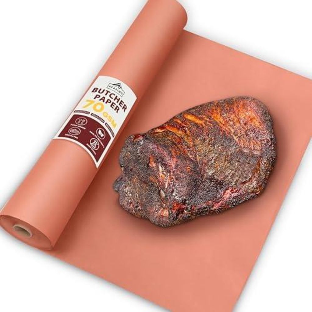 Butcher Paper, Pink Metzgerpapier BBQ, 60 cm x 30 m Kraftpapier Rolle Metzger Papier Butcher Paper for Smoking Meat Grillpapier fš¹r Grill, Smoke...
