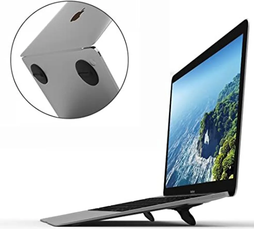 Stand Laptop Ergonomico CQ Tech: Rialzo Invisibile e Ventilato Mac
