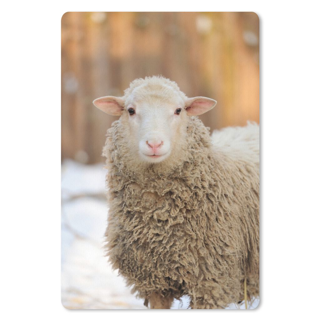 MuchoWow Mauspad Mousepad Schafe - Schnee - Wolle 18x27 cm - Mousepads - Maus Mat - Pad - Mausunterlage