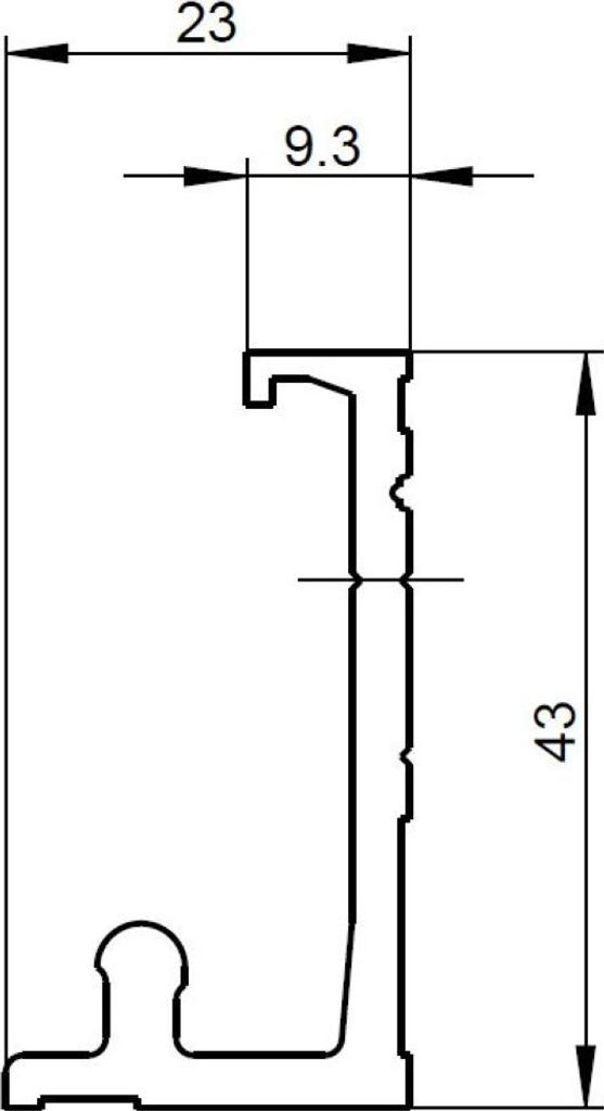 GU PSK Laufschiene P1213 966/200 EV1 L=3460 mm Produktbild 