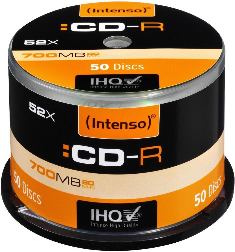 Intenso CD-R 700MB, 52x, CD-R, 120 mm, 700 MB, Produktbild 