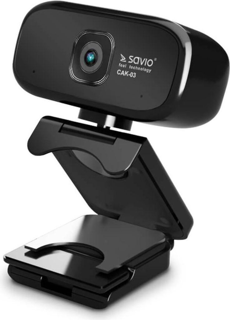 Savio CAK-03 - - farve - 1280 x 720 - audio - USB - AVI webcam 2000000 MP 0 x 0 pixels USB 2.0 Black
