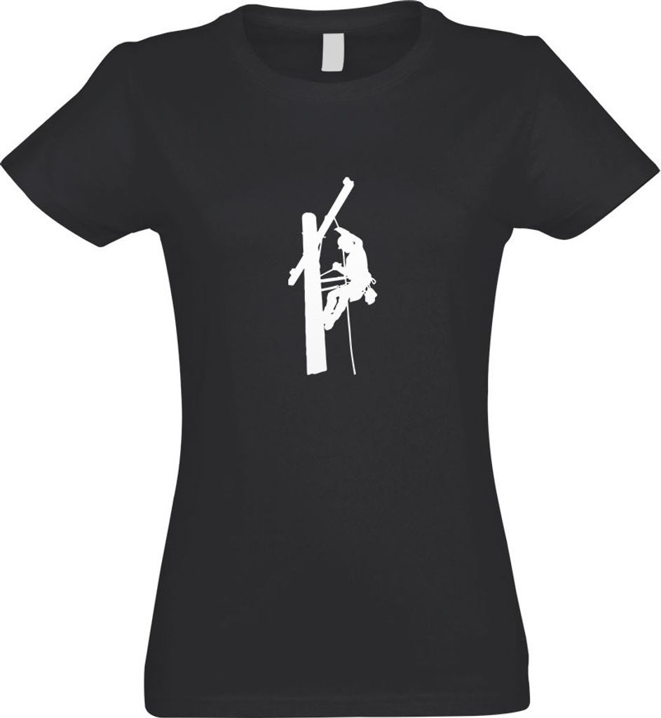 Kiwistar - T-Shirt tailliert - Damen - Graphit - Netzmonteure Motiv 2 - Elektriker - mit Motiv Bedruckt - Funshirt Design - Sport - Freizeit - Dame...