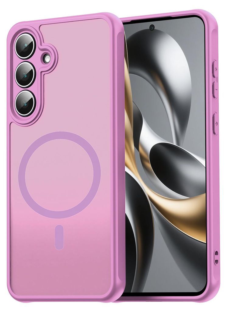 Handyhülle für Samsung Galaxy S25 FE Magnet Case Schutzhülle Kratzfest in Pink