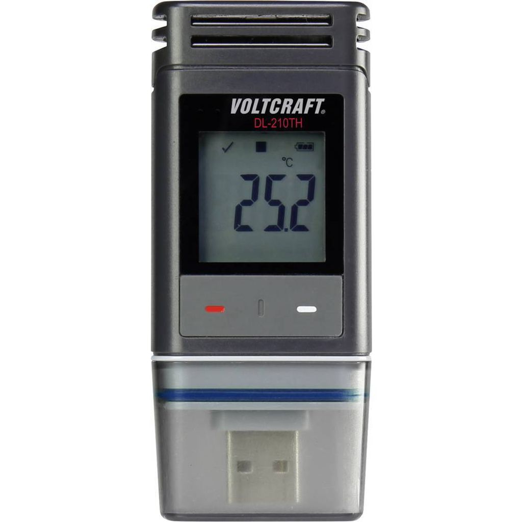 VOLTCRAFT DL-210TH Temperatur-Datenlogger, Luftfeuchte-Datenlogger Messgröße Temperatur, Luftfeuchtigkeit -30 bis +60 °