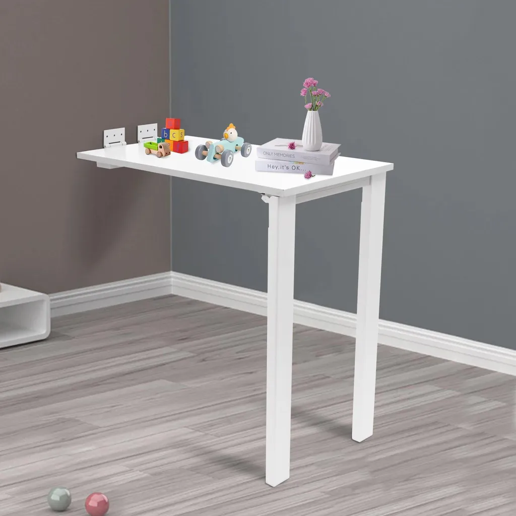 Petite table pliante blanche : solution gain de place pour studio étroit - 2