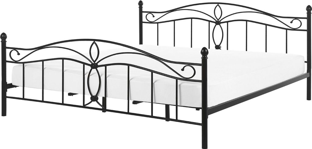 BELIANI Postel černá kovová 180 x 200 cm lamelový rošt Obrázek produktu 