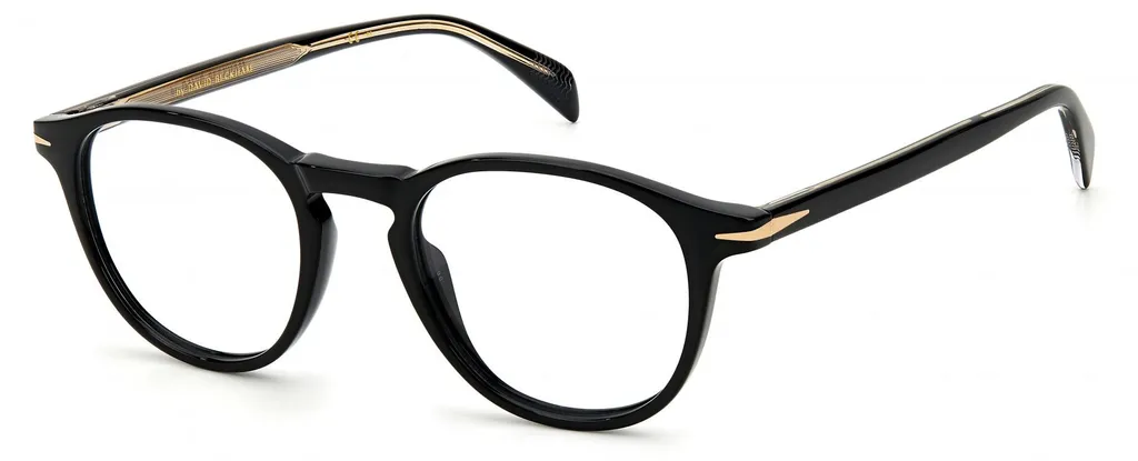 David Beckham DB 1018 807 Lunettes en Acétate Noir avec Détails Or