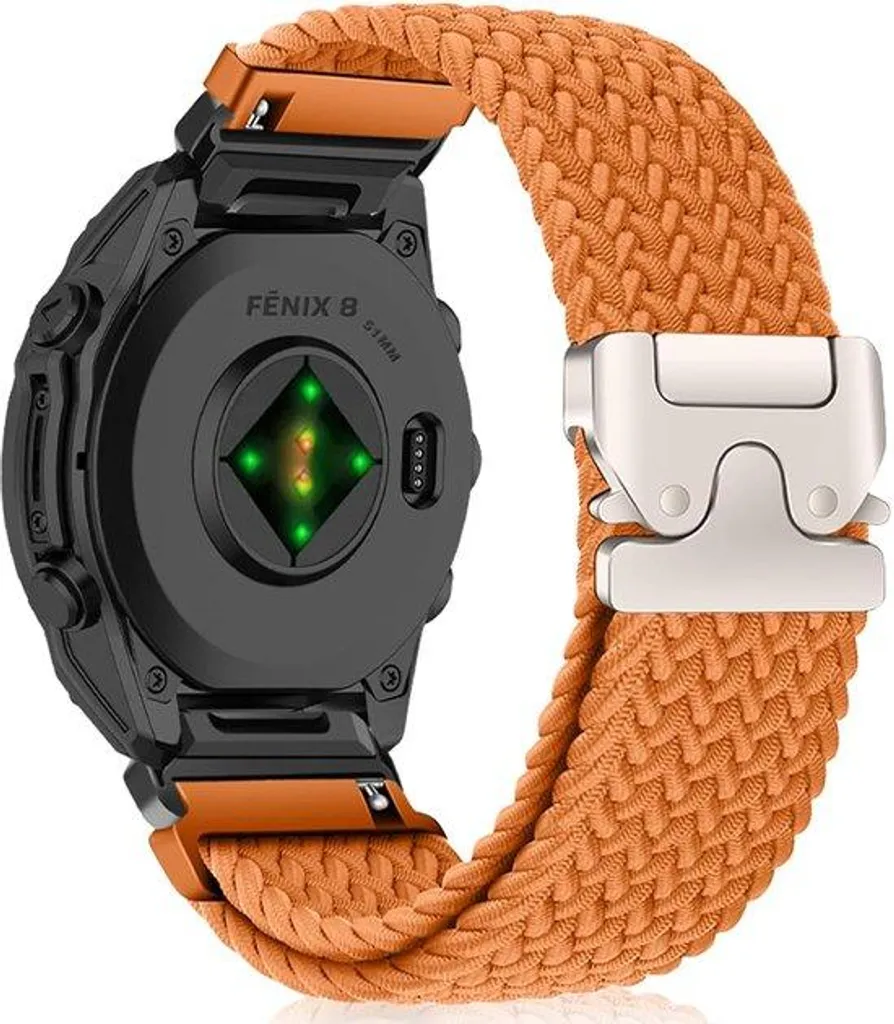 Bracelet sport 26 mm nylon noir idéal pour randonnée et entraînements