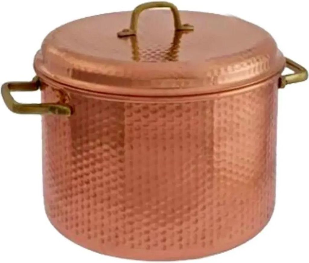 Miedziane garnki kute z żelaznym łukiem 30 cm Zdjęcie produktu 