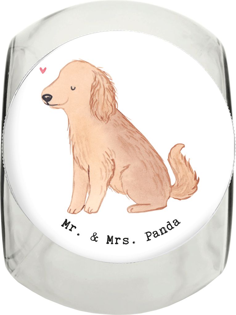 Mr. & Mrs. Panda Dose Cocker Spaniel Lebensretter XL 2000ml - Weiß - Geschenk, Leckerli Glas Hund, Keksdose, glasbehälter, schraubglas, Englische...