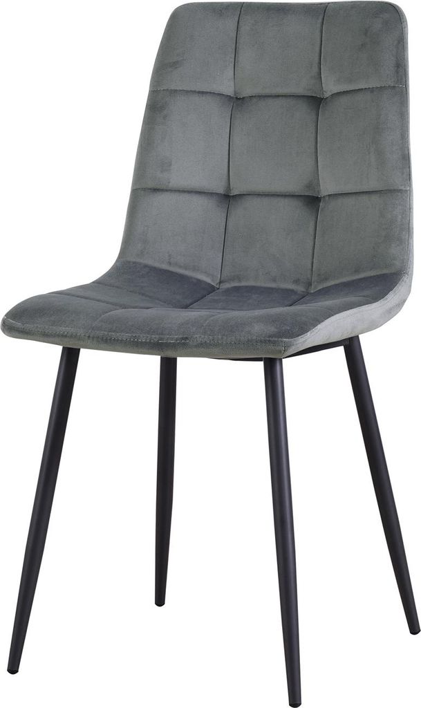 Mesa Stuhl aus Samt in Grau, Sitzhöhe 49,5 cm, HxBxT Produktbild 