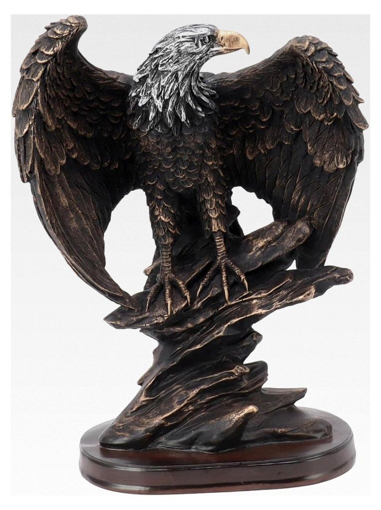 Adler-Statue aus Kunstharz, Realistische Adler-Figur mit Ausgebreiteten Flügeln für Garten, Hof, Terrasse