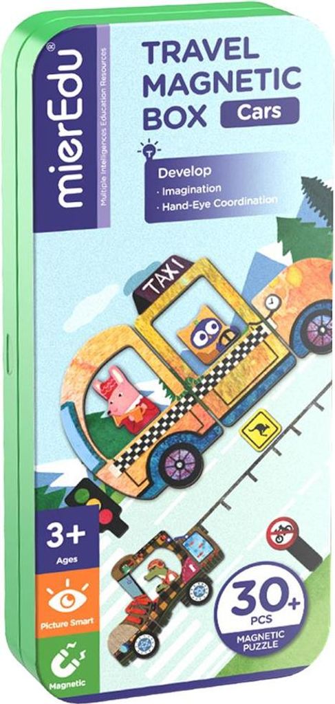 MIEREDU MierEdu – Magnetische Puzzle-Box – Fahrzeuge Produktbild 