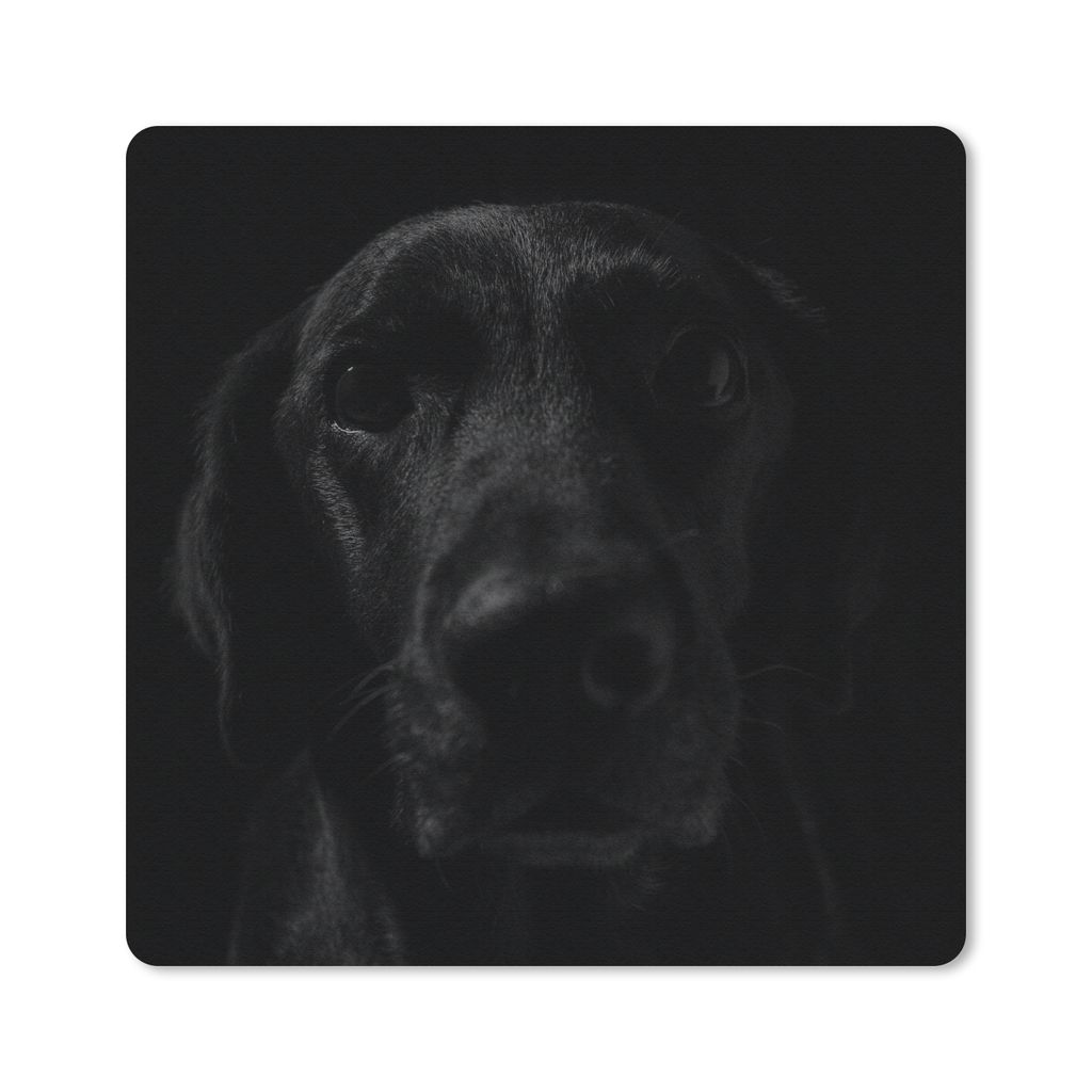 MuchoWow Mauspad Mousepad Hund - Haustier - Schwarz 30x30 cm - Mousepads - Maus Mat - Pad - Mausunterlage - Gaming