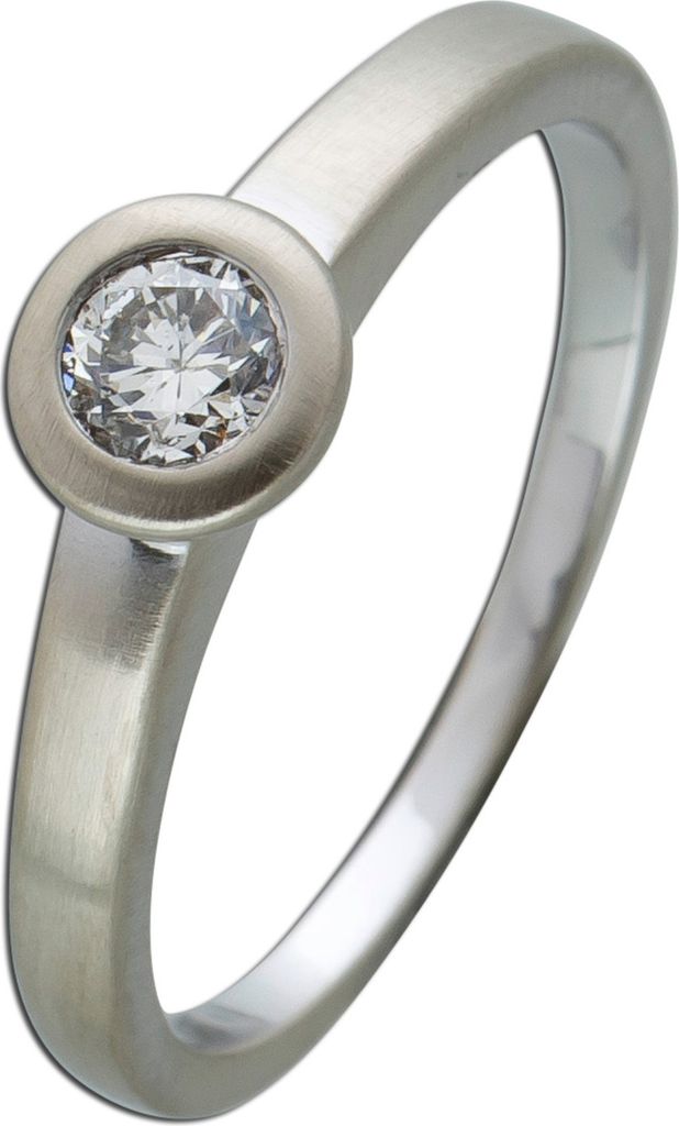 Platin 950 Verlobungsring Solitär Brillant 0.30ct W SI 17