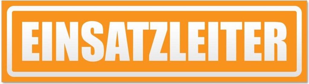 Kiwistar Einsatzleiter invertiert Magnetschild Schild magnetisch - 60cm Orange - Magnetfolie für Auto PKW Kfz