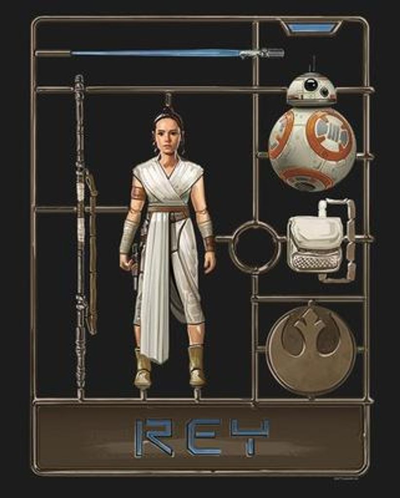 Kunstposter – Star Wars – Toy Rey – 40 x 50 cm