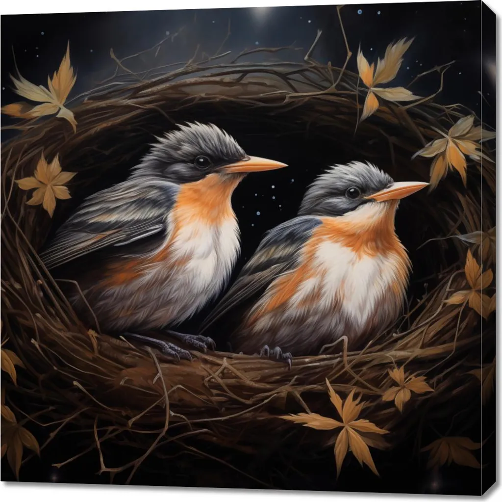 Tableau 90 x 90 cm Étreinte stellaire - Toile carrée décorative moderne