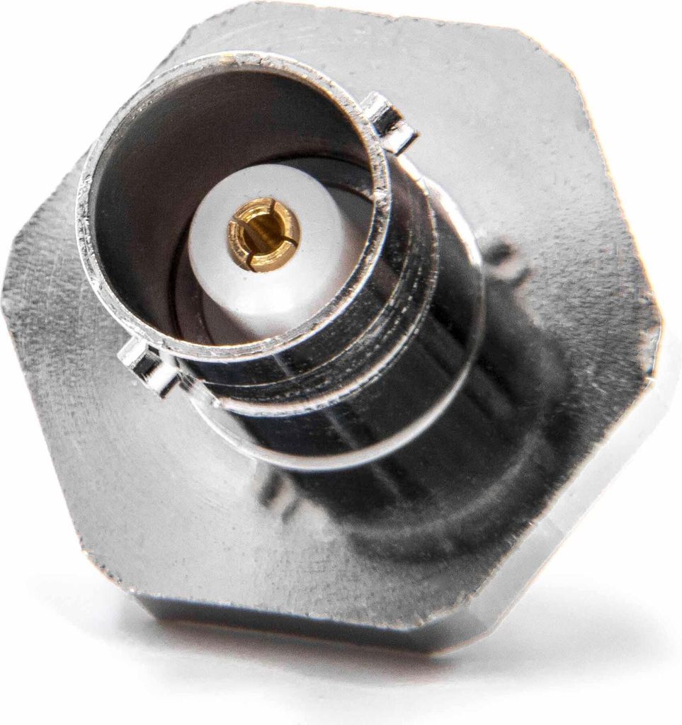 vhbw SMA Adapter für RG 174 / U Koaxialkabel - SMA Buchse auf BNC Buchse HF-Koaxialadapter Silber