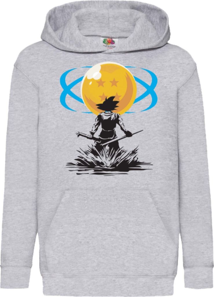 Kinder Kapuzenpullover Dragon Anime Manga Ball Z Goku 15, 5-6 Jahr - 116 / Grau
