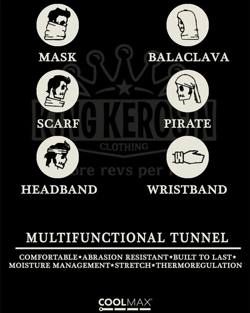 King Kerosin Fino alla morte Multifunktionstuch - Bandana Moto Chopper - 4