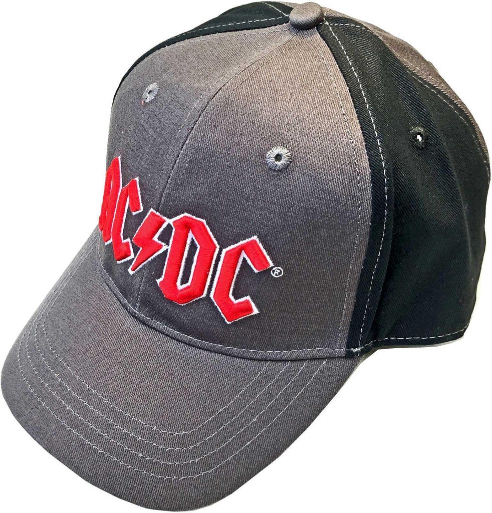 AC/DC - Baseball-Mütze Logo für Herren/Damen Uni RO6064 (Einheitsgröße) (Anthrazit/Schwarz/Rot)