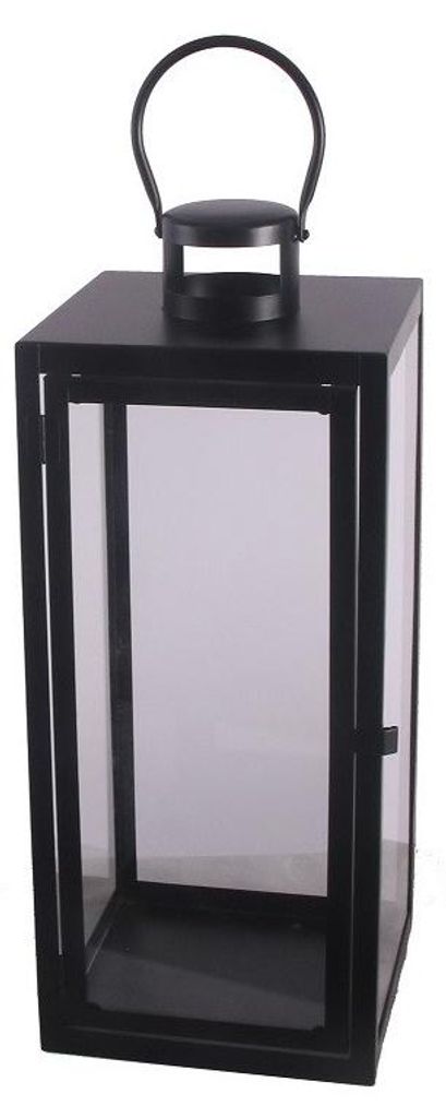 TrendLine Deko-Laterne Metall 44 x 18 cm schwarz Produktbild 