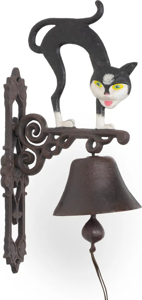 Campanello Esterno Ghisa Gatto Moritz 62cm | Campanella da Giardino