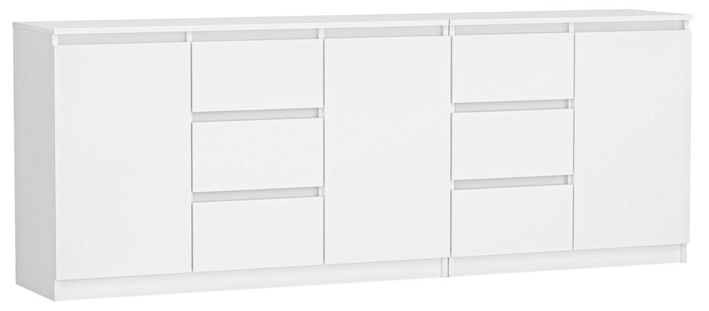 Topeshop COSTA BIEL KOMPLET, Bílá, 6 zásuvka/zásuvek, Obrázek produktu 