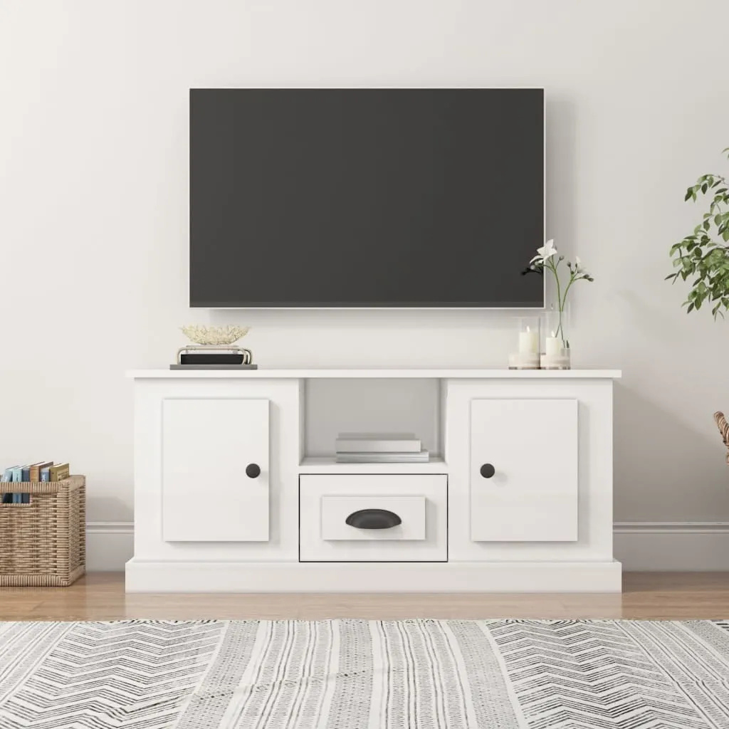 Mobile TV Economico Bianco Lucido 100x35,5 | Offerta The Living Store
