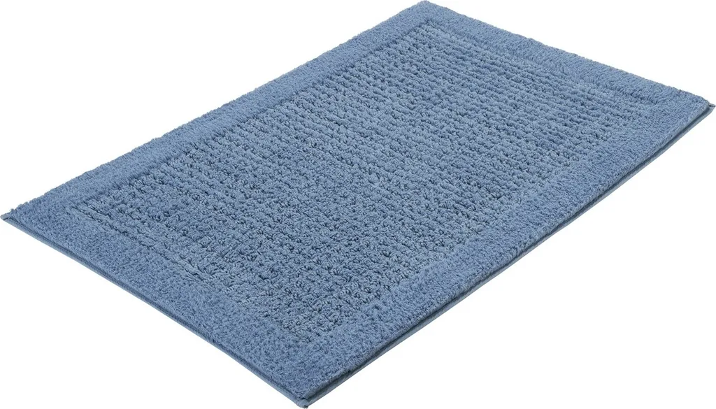 Tapis de bain rectangulaire bleu acier NET Kleine Wolke ultra absorbant