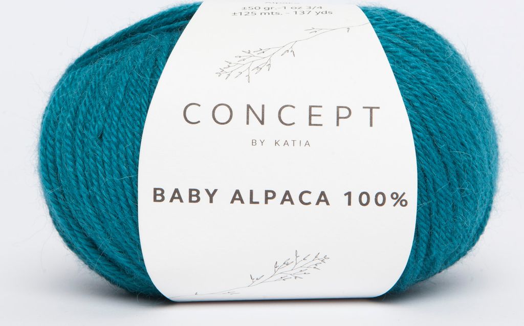 Baby Alpaca 100% von Katia- petrol (515) - 50 g / ca. 125m Wolle