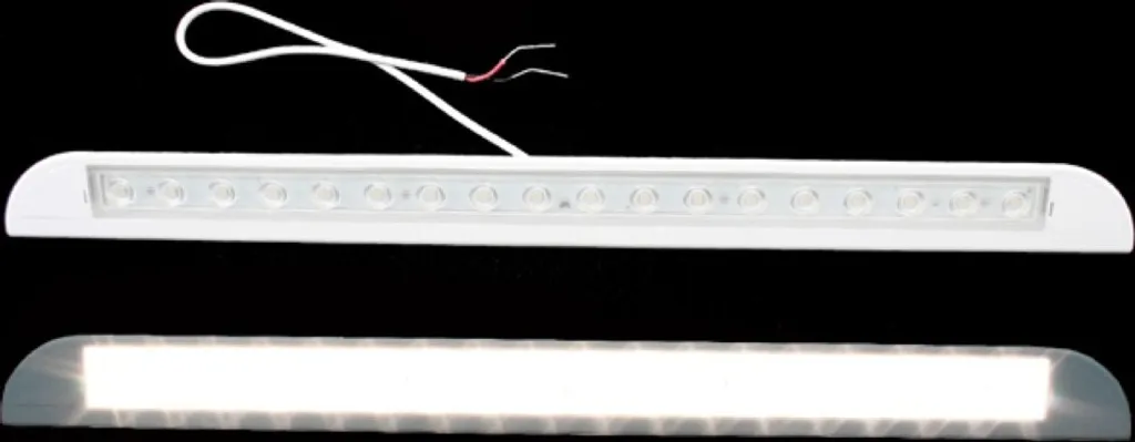 Éclairage LED 12V blanc chaud étanche 480mm pour porte bateau