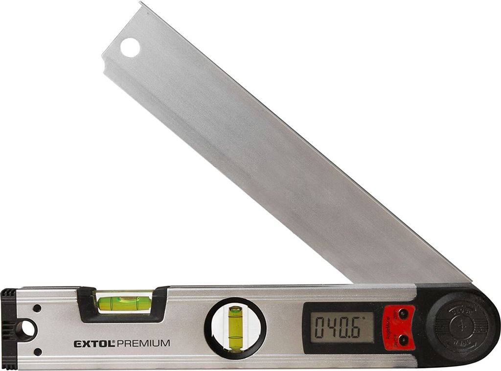 EXTOL PREMIUM Wasserwaage mit digitalem Winkelmesser, 305mm