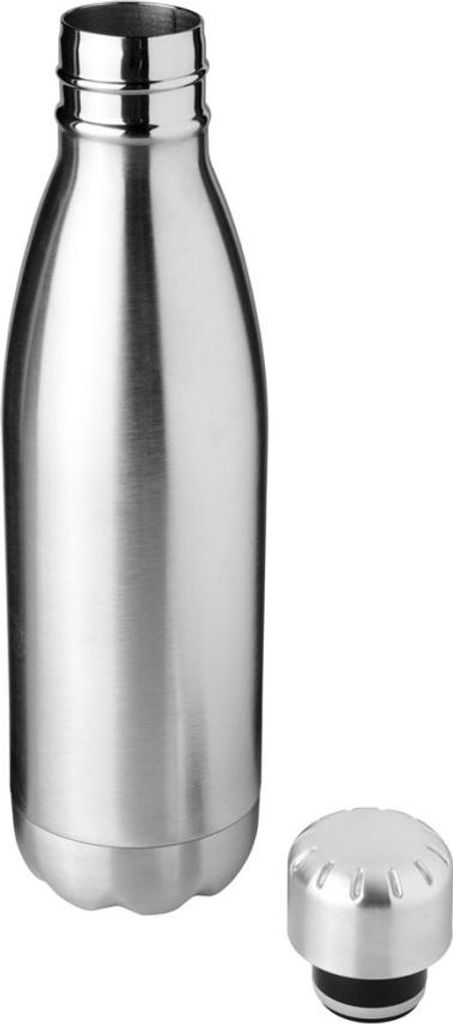 BULLET Arsenal – Edelstahl Vakuum – Trinkflasche – Thermosflasche – 510 ml – Doppelwandig – Warm & Kalt – Auslaufsicher – Silber