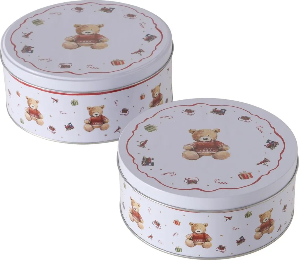 Set 2 Biscottiere BAILEY Artigianali - Contenitori Ceramica Decorati